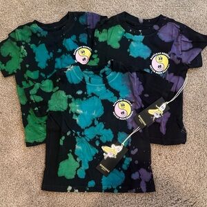 NWT Bundle Pack (3) Banana Monkey Kids short sleeve tee with bags. Sz.3T